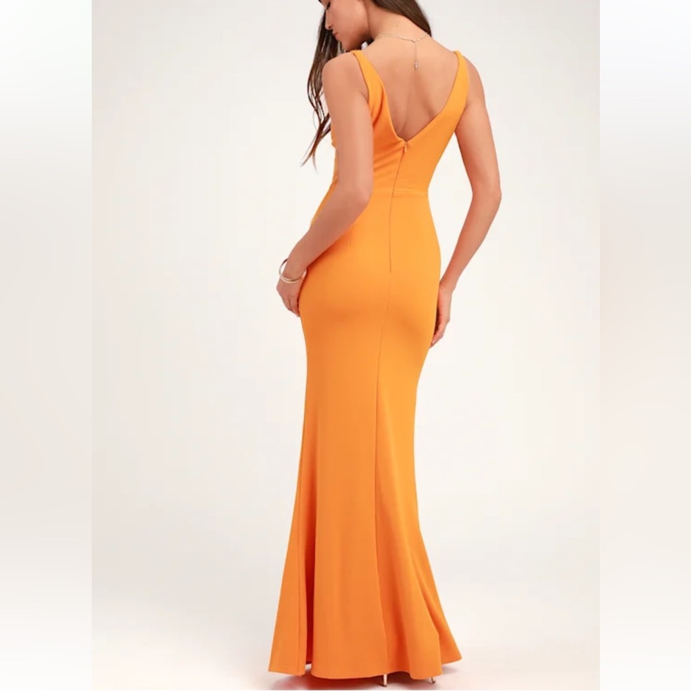 NWT Lulus Melora Orange Sleeveless Maxi Dress - Picture 2 of 9